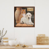 poster van puppy en kitten (Keuken)