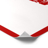 Poster van Red Dala Horse (Hoek)