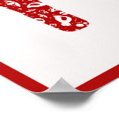 Poster van Red Dala Horse (Hoek)