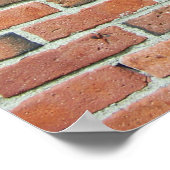 Poster van rode brick-wandtextuur (Hoek)