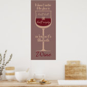 Poster van rode wijn (Keuken)