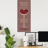 Poster van rode wijn (Thuiskantoor)
