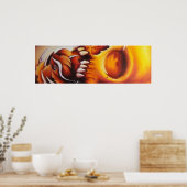 poster van schedel en roos tattoo (Keuken)