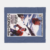 POSTER van SNCF-spoorwegkabelauto Fleece Deken (Voorkant (Horizontaal))