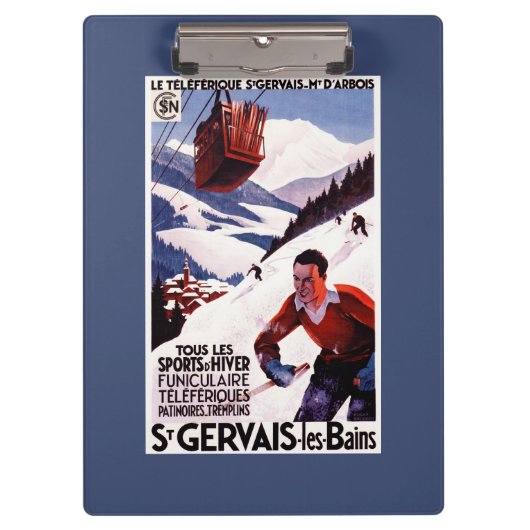 POSTER van SNCF-spoorwegkabelauto Klembord (Voorkant)