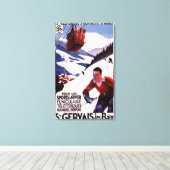 POSTER van SNCF-spoorwegkabelauto's Canvas Afdruk (Insitu (Houten vloer))