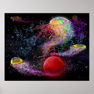 Poster van Space Fantasy Tentacles