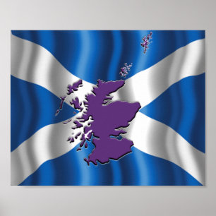 Poster van St. Andrew's Vlag (Saltire)
