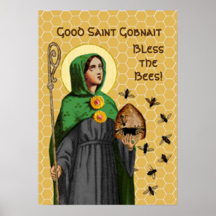 Poster van St. Gobnait van Ballyvourney (SAE 003)