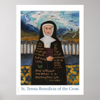 Poster van St. Teresa Benedicta van het Kruis