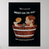 Poster van steenkool Tar Soap (Voorkant)