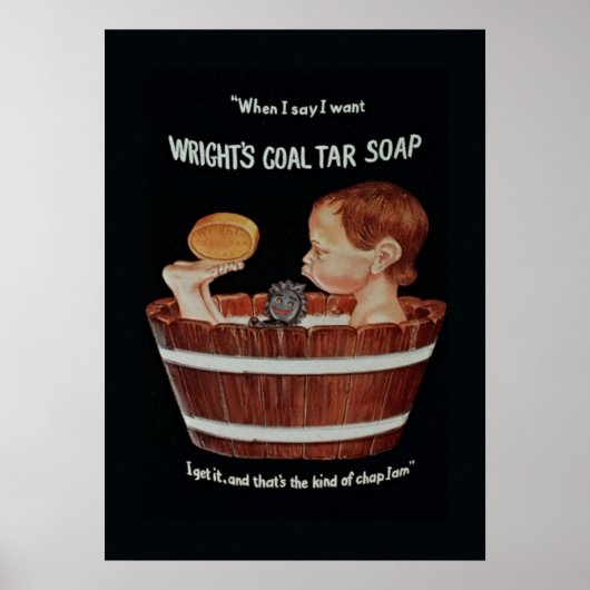 Poster van steenkool Tar Soap (Voorkant)