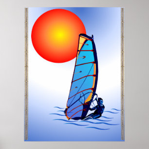 Poster van Surf van de wind