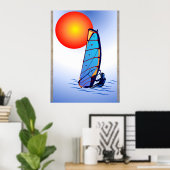 Poster van Surf van de wind (Thuiskantoor)