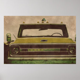 Poster van textuur van Chevy truck