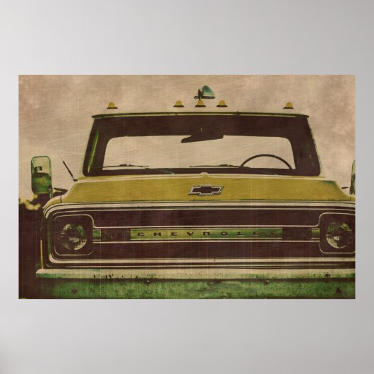 Poster van  textuur van de Chevy truck (Voorkant)