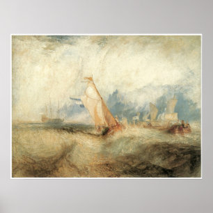 Poster Van Tromp, bateaux en mer J.M.W. Turner