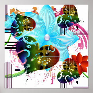 Poster van tropische liefde