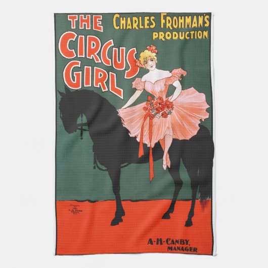 Poster van uitvoerende kunsten Het circusmeisje Theedoek (Verticaal)
