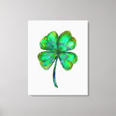 poster van vier bladklaver waterverf canvas afdruk (Voorkant)