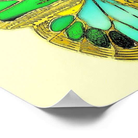 Poster van vlinder (Hoek)