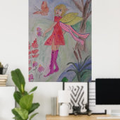 Poster van vlinder (Thuiskantoor)