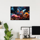 Poster van vlinder (Thuiskantoor)