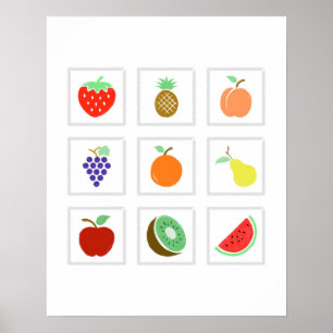 Poster van vruchten