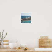 Poster van vuurtoren Foto afdrukken (Keuken)