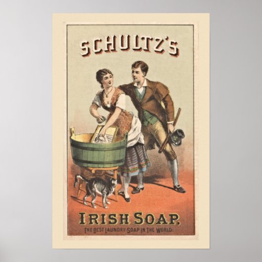 Poster van wasgoed Shultz Irish Soap (Voorkant)