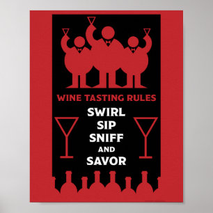 Poster van wijnbroodroosters