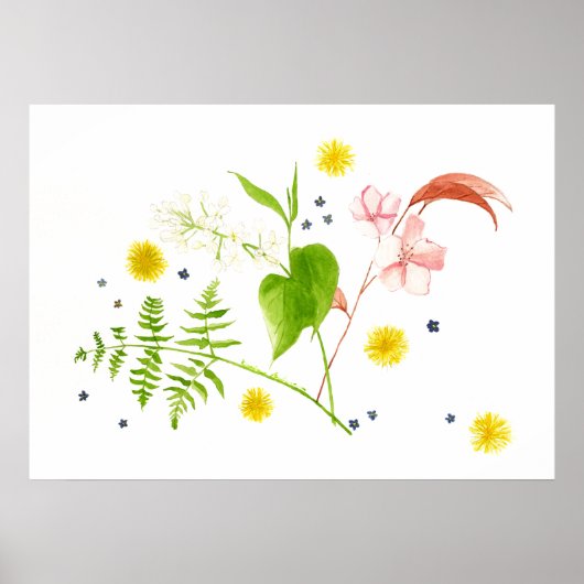 poster van wilde bloemen (Voorkant)