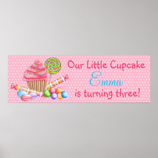 Poster van wonderland Sweets Banner (Voorkant)