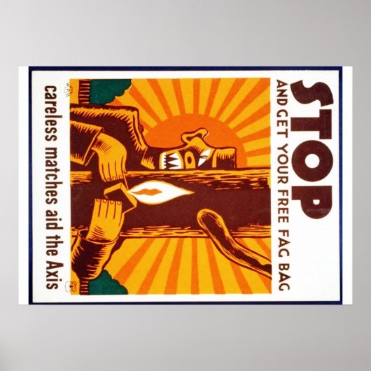  Poster van WPA voor bosbrandpreventie (Voorkant)