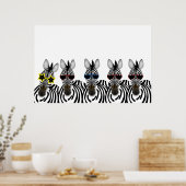 Poster van Zebras (Keuken)