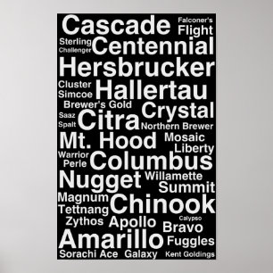 Poster van zwarte en witte hoprassen