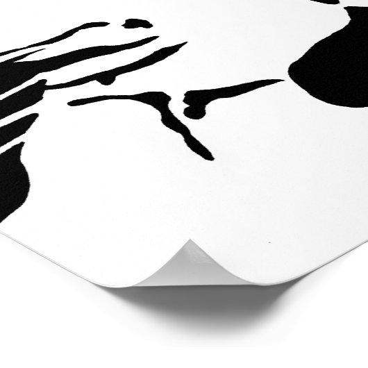 Poster van zwarte en witte katten (Hoek)