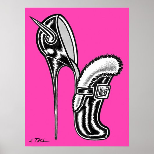 Poster Vana DeVinyl™/Fun-Fur Trimmed, Spike Heel (Devant)