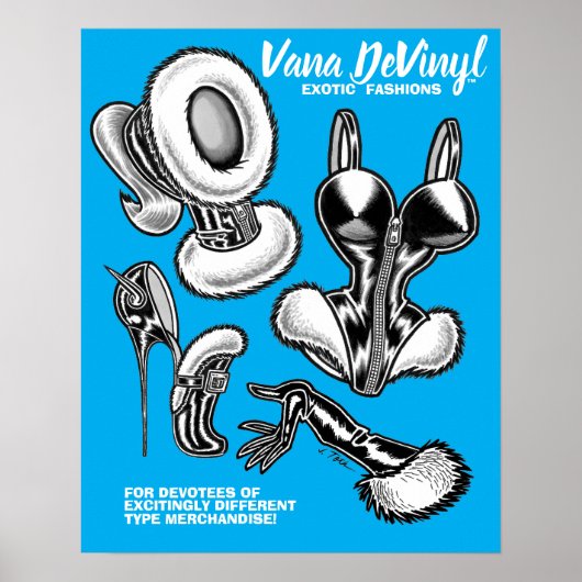 Poster Vana DeVinyl™/Modes Exotiques/Affiche Bleue (Devant)