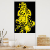 Poster Vana DeVinyl™/PVC et fourrure amusante (Cuisine)