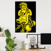 Poster Vana DeVinyl™/PVC et fourrure amusante (Bureau à domicile)