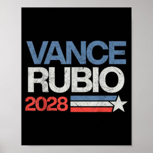 Poster Vance Rubio 2028 Président Jd Vance Marco Rubio Ét