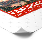 Poster Vancouver au Canada Emblème d'art de voyage vector (Coin)