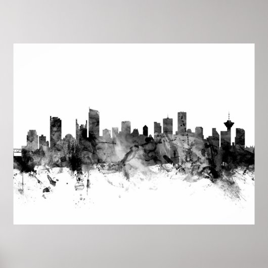 Poster Vancouver Canada Skyline (Devant)