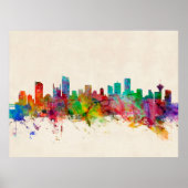 Poster Vancouver Canada Skyline (Devant)