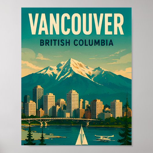 Poster Vancouver Canada Souvenir de Voyage (Devant)