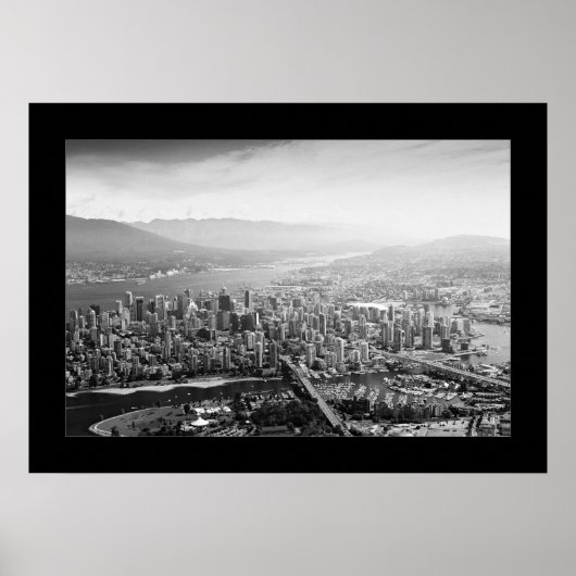 Poster Vancouver (noir et blanc) (Devant)