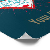 Poster Vancouver Skyline Colombie-Britannique Rétro Canad (Coin)