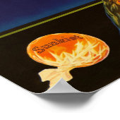 Poster Vandalia Marque Oranges Porterville Californie (Coin)