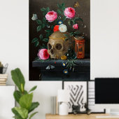Poster Vanitas Still Life par Jan van Kessel (Bureau à domicile)